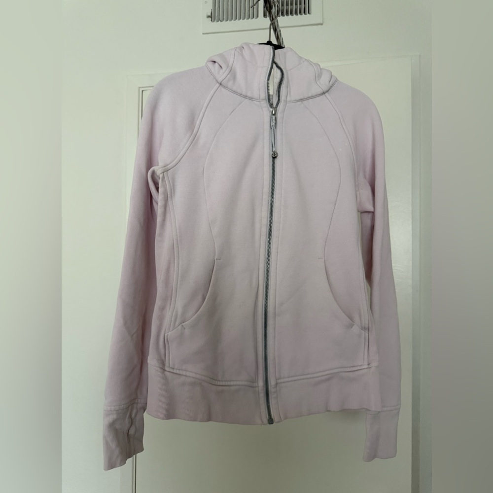 Lululemon Scuba Hoodie Pink Full Zip Size 6 Flaws